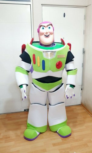 New Astronaut Mascot Costume Character Buzz Lightyear. head fiberglass