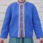 Vintage 50s-60s Norwegian Wool Handwoven Telemark Sweater Jacket Myrjord Veveri