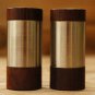 Vintage Danish Mid Modern Teak and Stainless Salt and Peppers Shakers