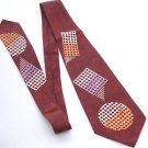 Vintage 40s- 50s Geometric Art Deco Print Necktie Mid Century Modern