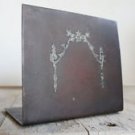 Antique Art Nouveau Heintz Bronze, Sterling Silver Inlay Bookend 1912 BEST OFFER