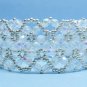 Czech Fire-Polished Bridal Bracelet, Woven Bridal Bracelet, wedding bracelet, wedding jewelry