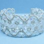 Czech Fire-Polished Bridal Bracelet, Woven Bridal Bracelet, wedding bracelet, wedding jewelry