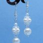 Swarovski White Pearl Bridal Earrings, Swarovski Crystal Bridal Earrings