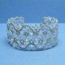 Czech Fire-Polished Bridal Bracelet, Woven Bridal Bracelet, wedding bracelet, wedding jewelry
