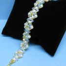 Swarovski cream Pearl Bridal Bracelet,Woven Bridal Bracelet, Swarovski Crystal Bridal Bracelet