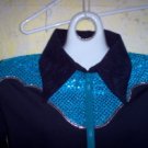 Black/Turquoise, Showmanship, Western Pleasure, Rail, Shirt