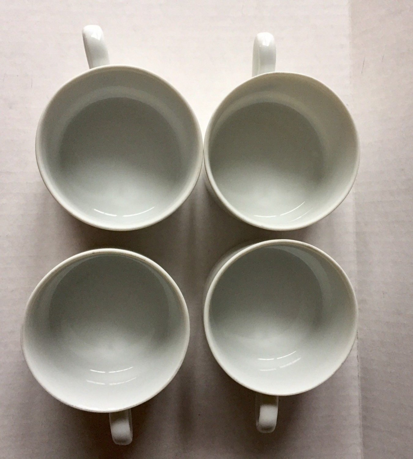 Coffee Cup Mug Ten Strawberry Street Monno Set of 4 White Tea Hot Chocolate