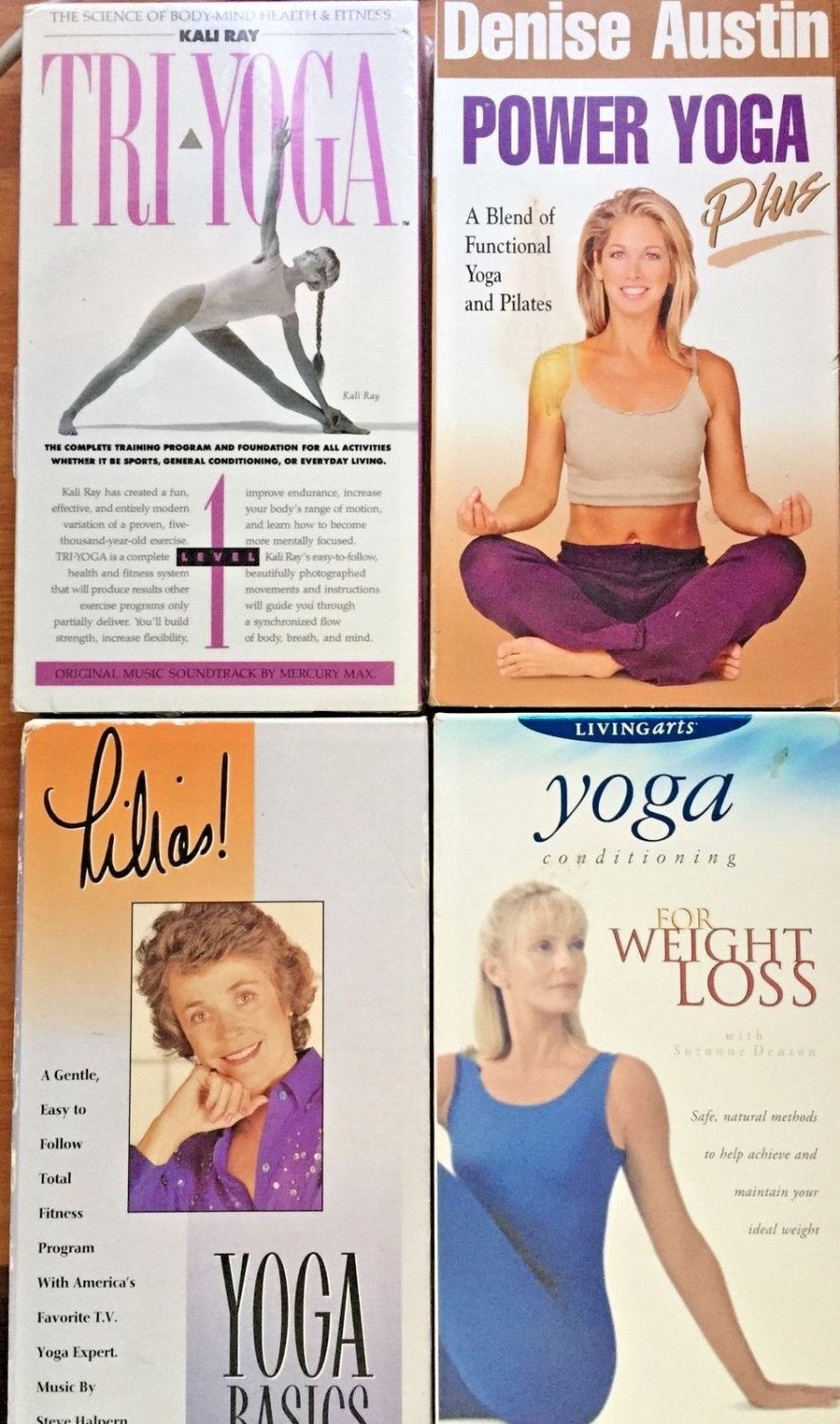 Yoga VHS Tapes Lot of 4 TriYoga Level 1 New Austin Lilias Deason Ray