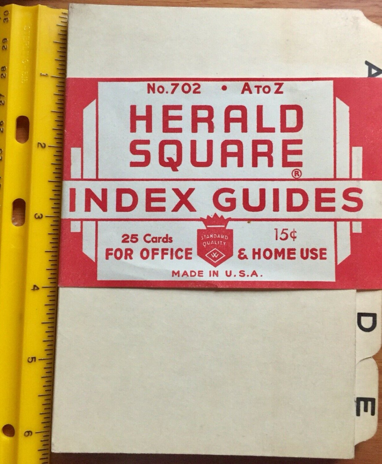 Lot Vintage Alphabet Index Tabs Dividers 4 x 6 Herald Square Guides Index Card