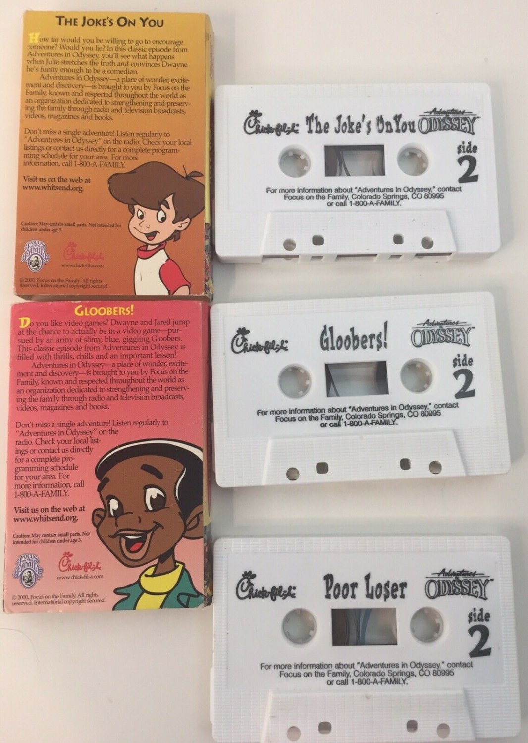 3 ChickfilA 1998 Cassette Tape Adventures in Odyssey Poor Loser Jokes