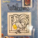 Rooster Welcome Kit Stained Glass New Art by Dimensions Farmhouse Cottage Decor