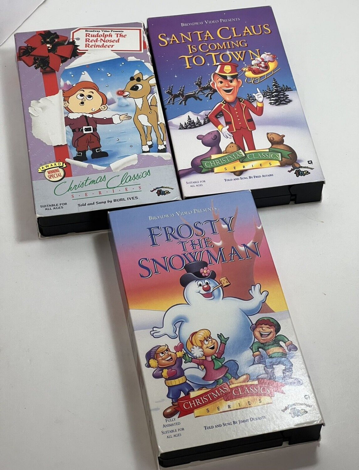 Christmas Classics Series VHS lot of 3 Rudolph Frosty Santa Jimmy ...