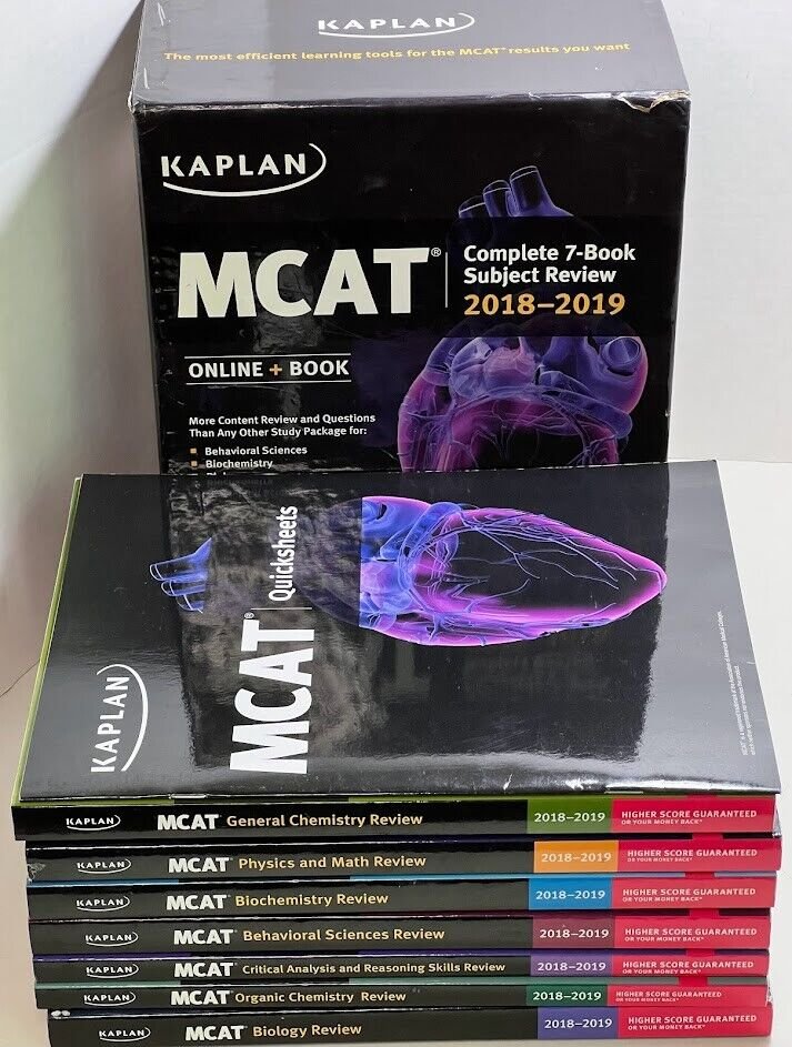 MCAT Complete 7 Book Box Set Quicksheets 2018-2019 Subject Review ...