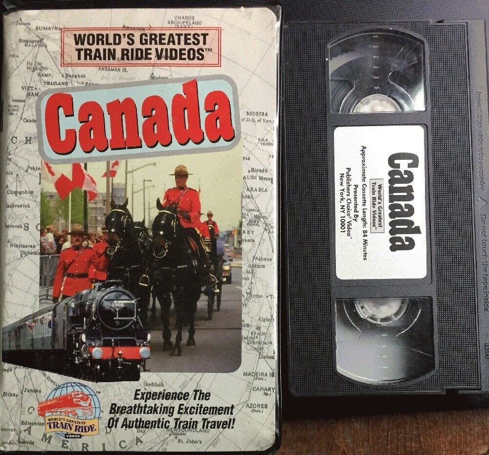 World's Greatest Train Ride Videos Canada VHS Movie 1996 Clam Shell