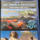 Samsung IMAX 3D Triple Feature Blu-ray Movie NEW Sealed Galapagos Into The Deep