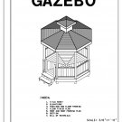 Octagon 8-sided double roof gazebo building plans blueprints 12' do it ...