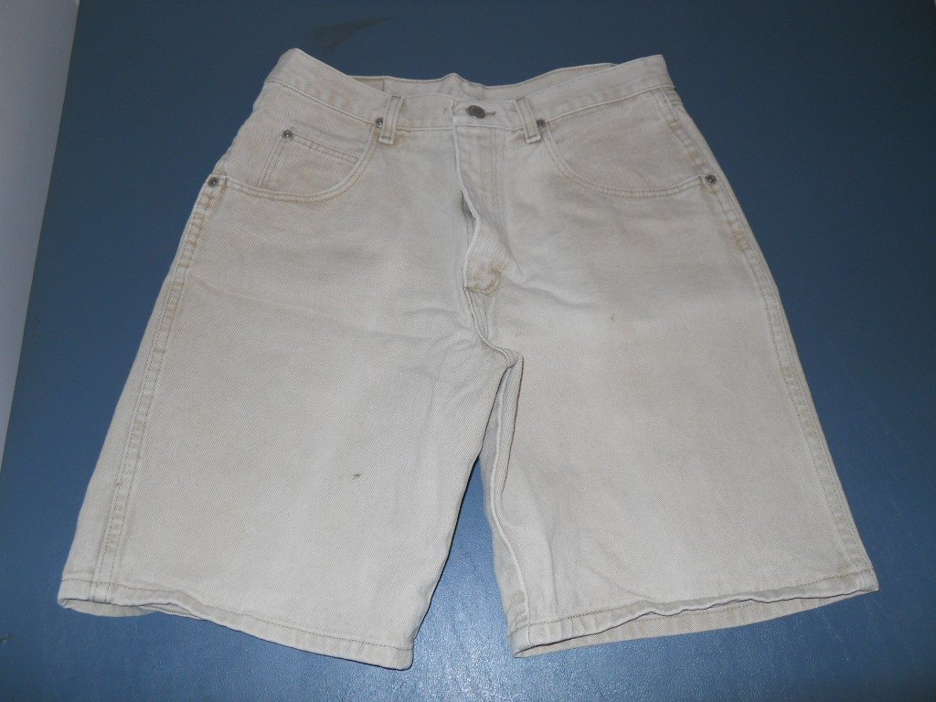 Wrangler men's tan denim jean shorts 32w