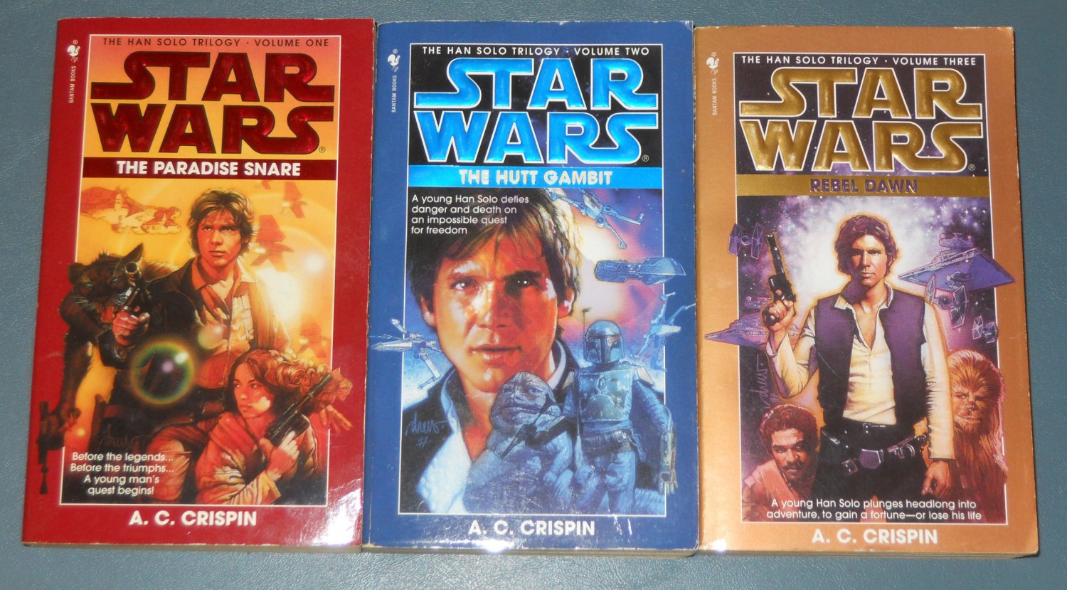 Star Wars Del-Rey Paperback book Vintage 70s 80s Lot of 3 Han Solo