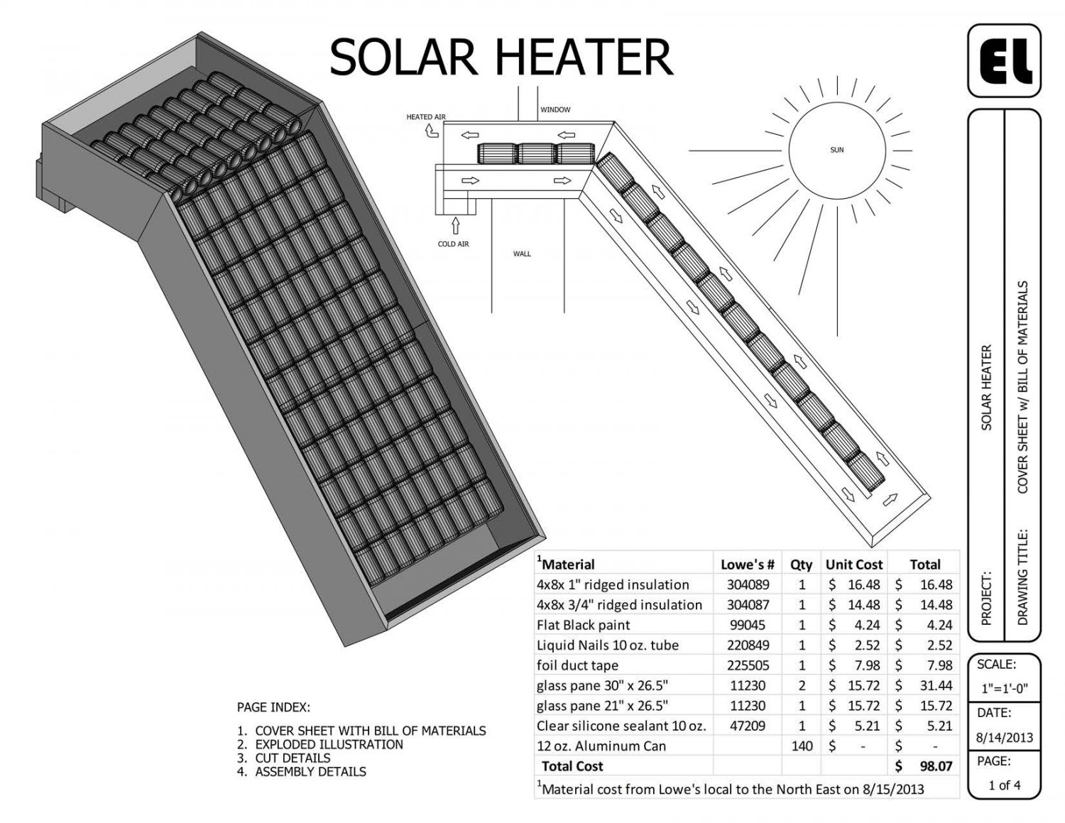 Solar Window Mounted Passive Heater Building Plans Blueprints Diy Get Them For Free