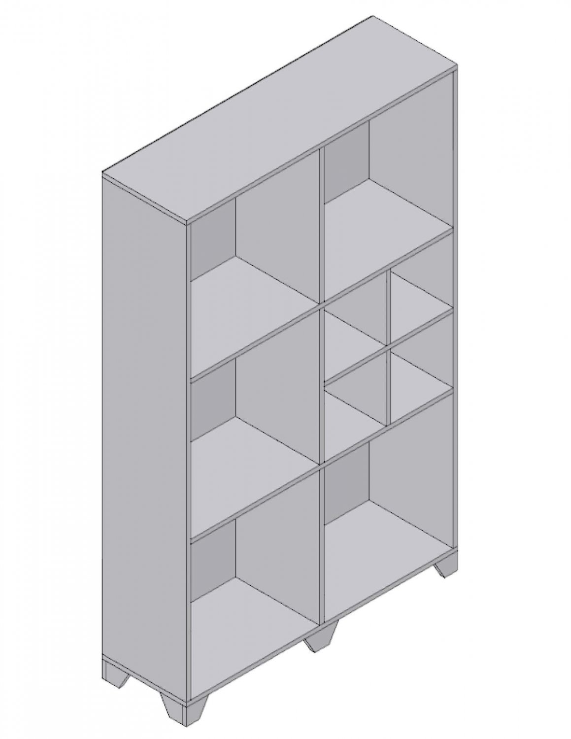 Storage Cube Bookshelf Book Shelf building plans blueprints DIY Get