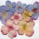 Beach Sand Prima Quick Picks Hydrangeas, Set of 10 Pink, Green, Purple Blue Mulberry Paper Flowers