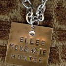 Hand Stamped Brass Necklace