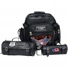3pc Rock Design Genuine Buffalo Leather Motorcycle Bag Set