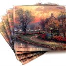 Thomas Kinkade Glass Coasters set/4