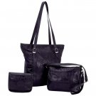 Black Genuine Leather 3pc Purse Set with Crocodile Embossing what a set!!