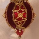 "Gilda (Burgundy)" - Handmade Christmas Ornaments  HANDMADE IN THE USA