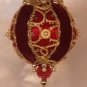 "Gilda (Burgundy)" - Handmade Christmas Ornaments  HANDMADE IN THE USA