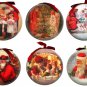 4'' Disk Ornament with Clear Micro Bead Cover Set/6