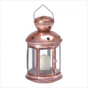STAR PATTERN METAL LANTERN