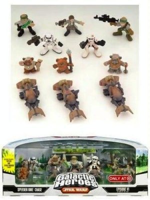 STAR WARS GALACTIC HEROES MINI-SET ~SPEEDER BIKE CHASE~