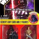 Star Wars  Father's Day Card w/Exclusive Darth Vader & Luke Skywalker ~Action Fi