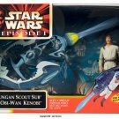 STAR WARS EPISODE I ~GUNGAN SCOUT SUB WITH OBI WAN KENOBI~ PLAYSET ~HASBRO