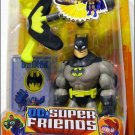 DC  SUPER FRIENDS ~THROWING ACTION  BATMAN ~BLACK & GRAY     ~2007 MATTEL