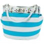 Gigi Chantal™ Blue and White Stripe Bucket Style Handbag