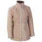 Ladies' Tan Genuine Suede Leather Jacket (Extra Large)