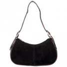 Solid Genuine Suede Leather Clutch (Black)