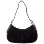 Solid Genuine Suede Leather Clutch (Black)