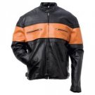 Men's Hand-Sewn Pebble Grain Genuine Leather Jacket (Extra Large)