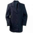 Ladies' Wool Blend Navy Blue Pea Coat (Small)