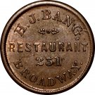 ***Sale Pending***NY630D-1a – H.J.Bang, New York, Civil War Token