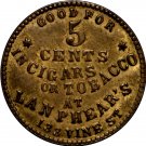 *** Sale Pending *** OH165CZ-1b - Lanphear - Tobacco Shop - Unusual Civil War Token