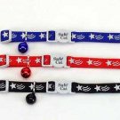 Cat Reflect Safety Collar Black Stars
