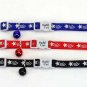 Cat Reflect Safety Collar Black Stars