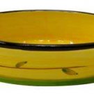 Ceramic Tuscan Leaf Cat Dish 6.25