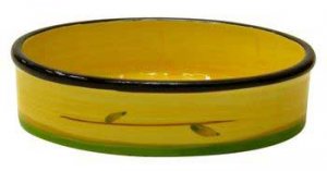 Ceramic Tuscan Leaf Cat Dish 6.25